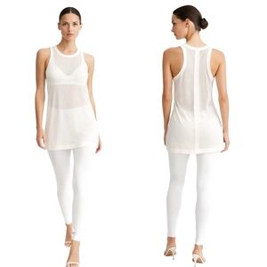 Helmut Lang Sheer Ivory Tank Dress Minimal 90s Runway Sz. M